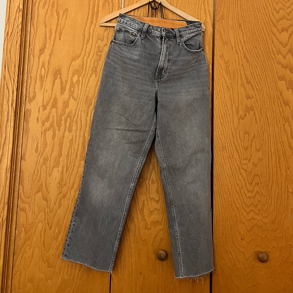 Abercrombie & Fitch Gray High-Rise Jeans
